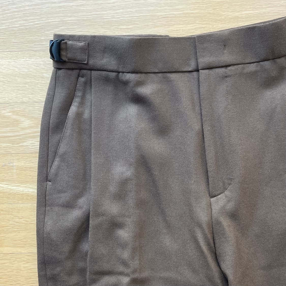 솔리드옴므 브라운 울 슬랙스 상품이미지2