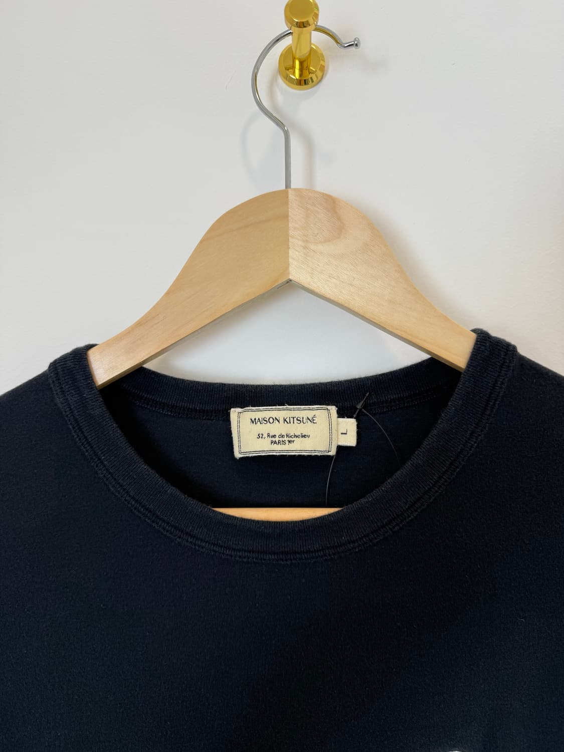 메종키츠네 빅파스텔폭스헤드 반팔티 블랙 상품이미지2