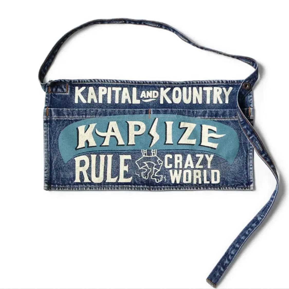 캐피탈 13온즈 데님 디스트레스드 쇼츠 에이프런 상품이미지1