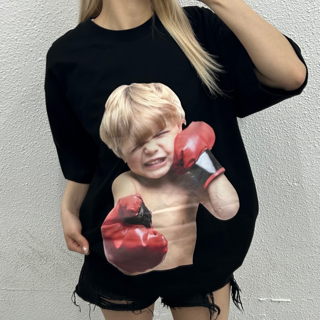 아크메드라비 복싱소년 블랙 반팔 상품이미지1