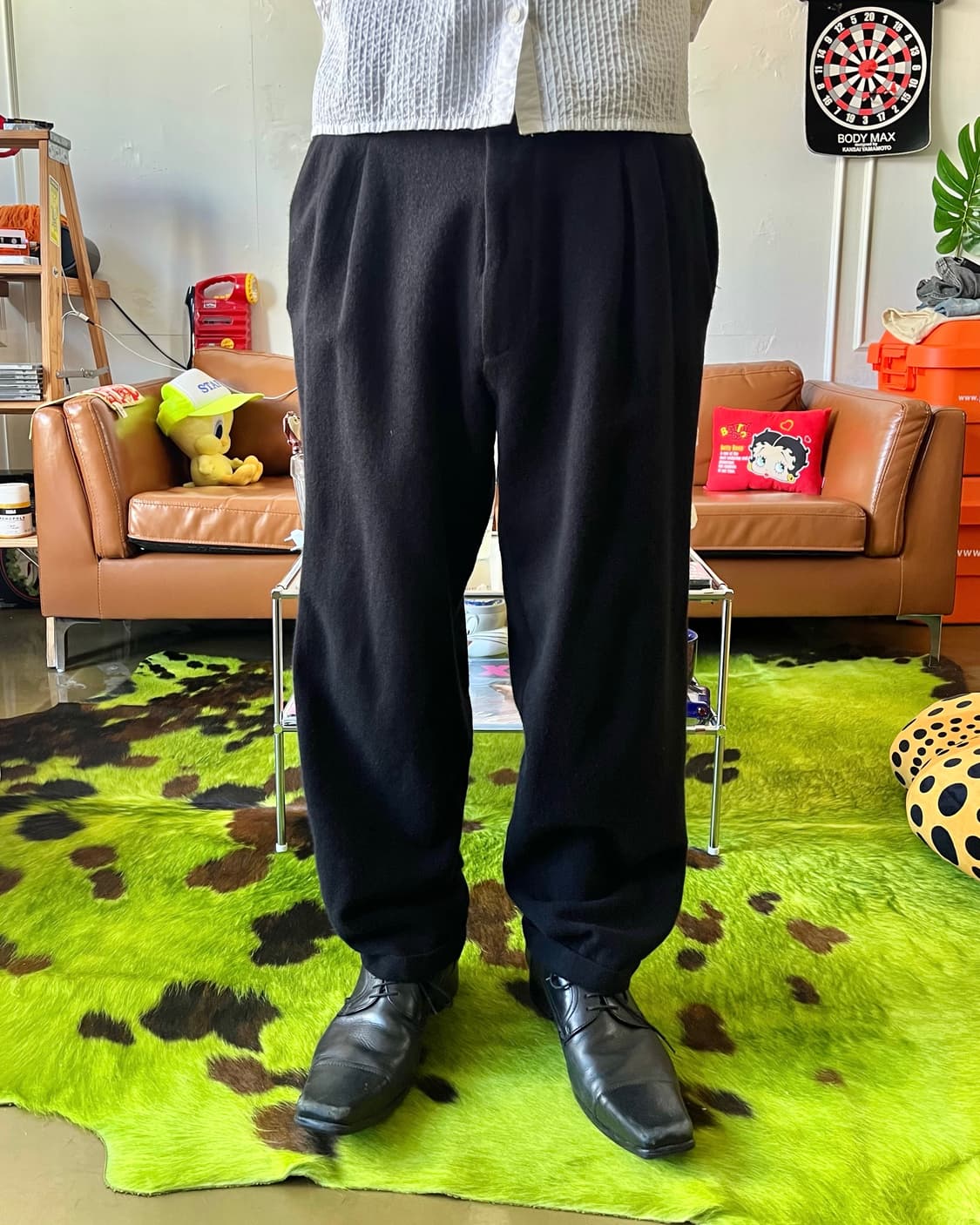 Hugo Boss 2004fw Wide Tapered Wool Pants 상품이미지2