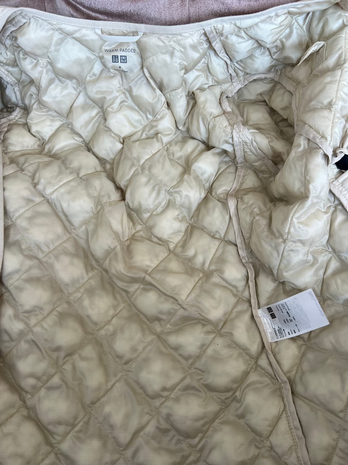 유니클로 여성 아이보리베이지 다운패딩점퍼 패커블경량패딩 상품이미지6