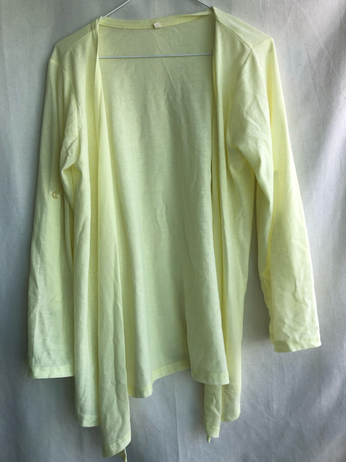 일본 빈티지 레몬색 여름 썸머 롱 가디건 모리룩 상품이미지4