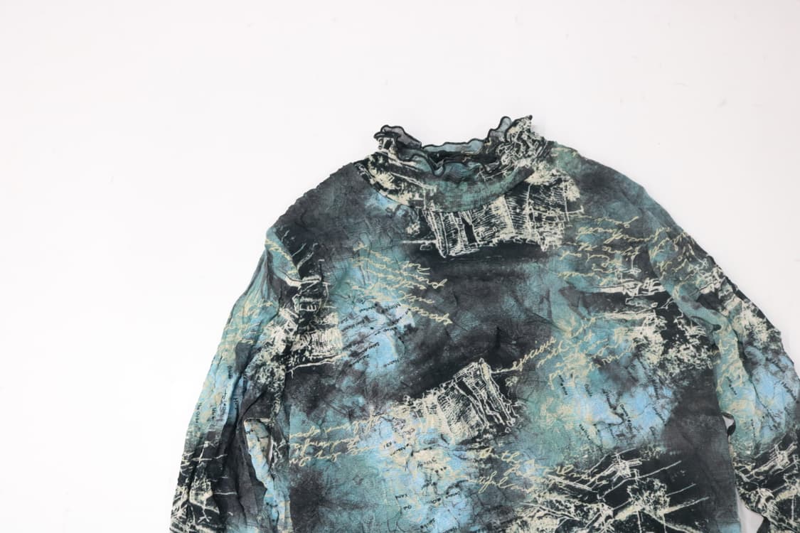 Suny Madonna 빈티지 아카이브 그래픽 시스루 터틀넥 (M) 상품이미지3