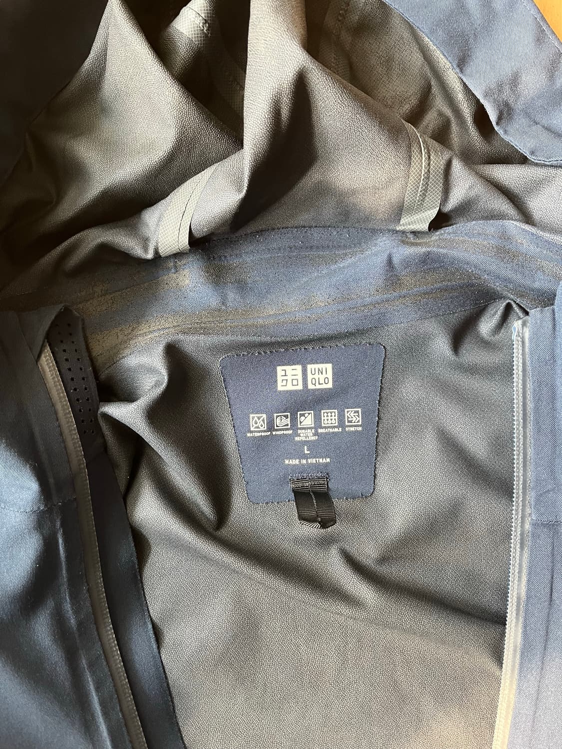 유니클로 바람막이 자켓 네이비 L 상품이미지2