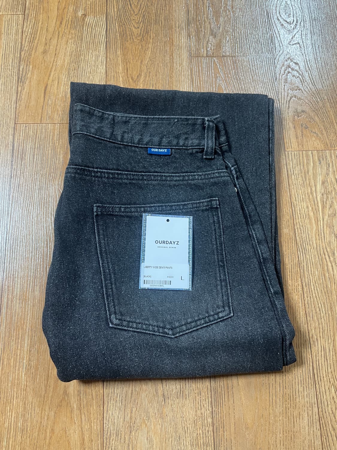 아워데이즈 리버티 와이드 데님 팬츠 블랙 L 새상품 상품이미지6