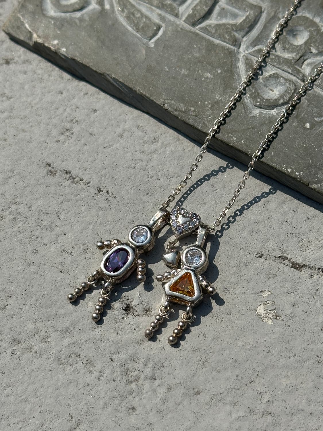 Vintage Boy & Girl Figure Double Charm 9 상품이미지2