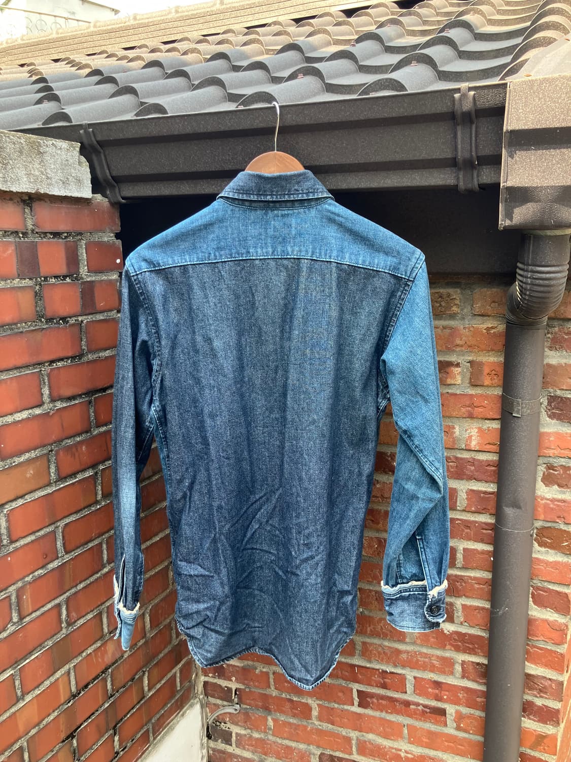 Levi’s 데미지드 데님 리워크 셔츠 L 상품이미지3