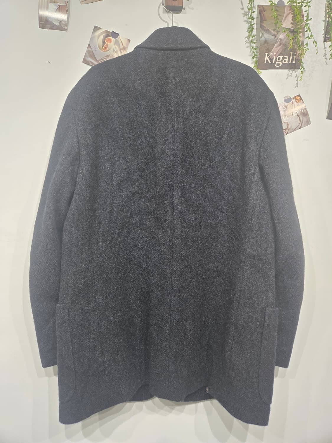 버버리 블랙 울 버튼 코트 자켓 상품이미지2