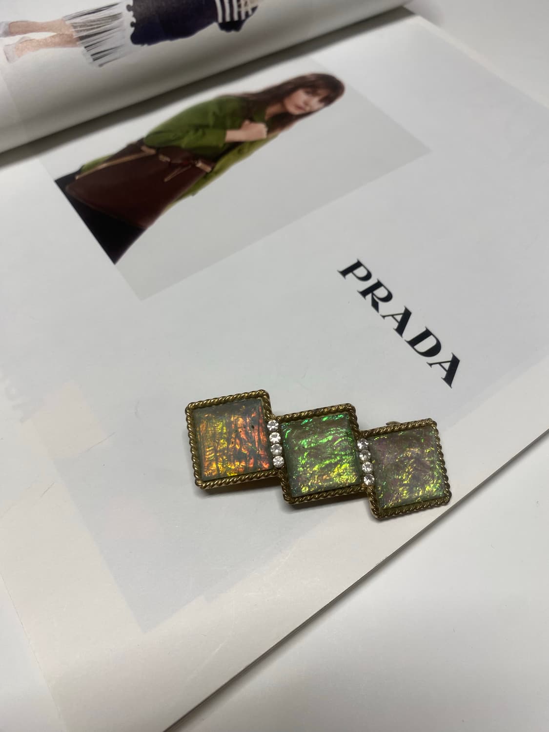 빈티지 오팔 텍스처 헤어핀 머리핀  상품이미지3