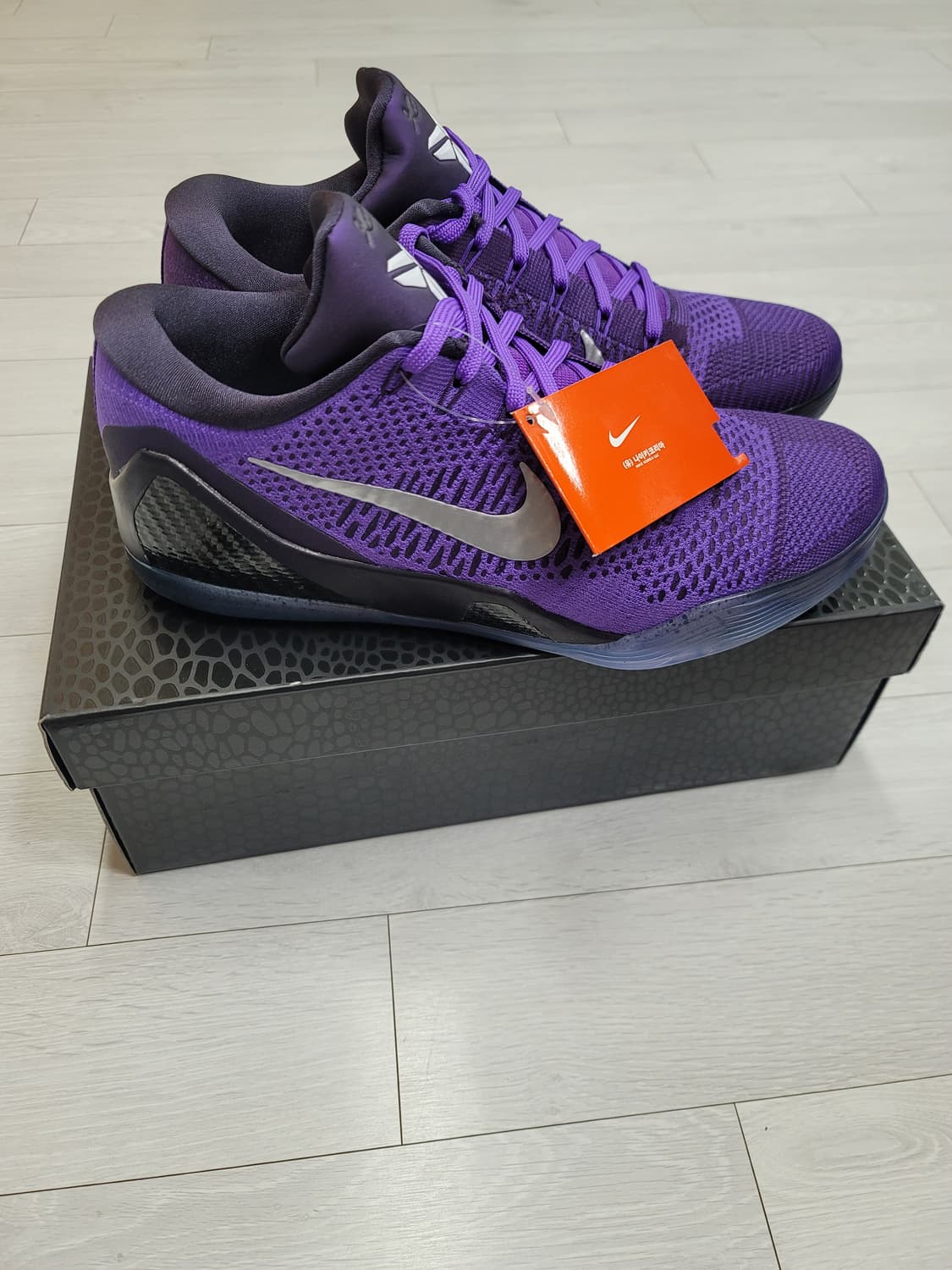 (300)나이키 코비9 엘리트 로우 프로트 하이퍼 그레이프앤케이브퍼플 상품이미지6