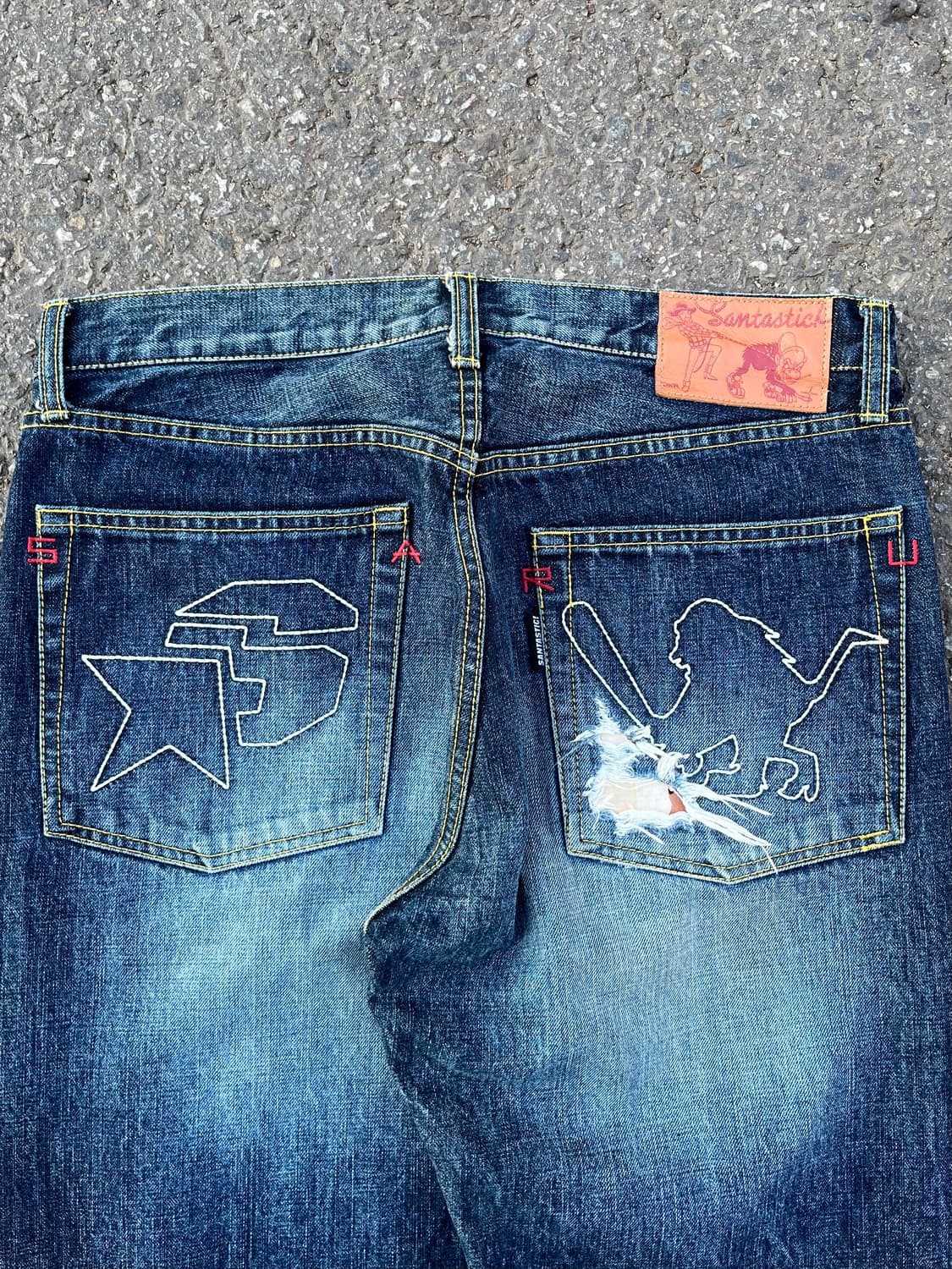 SANTASTIC! saru logo denim pants 🇯🇵 상품이미지7