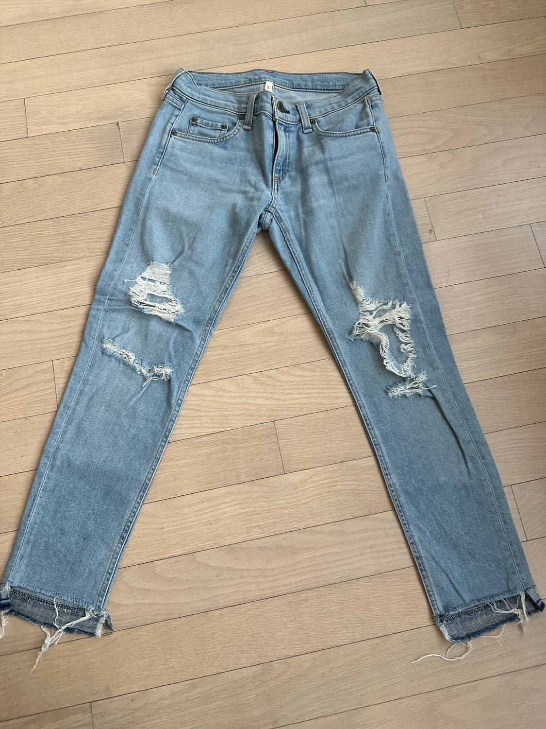 랙앤본 24사이즈 라이트 워시 데님 청바지 진 상품이미지1