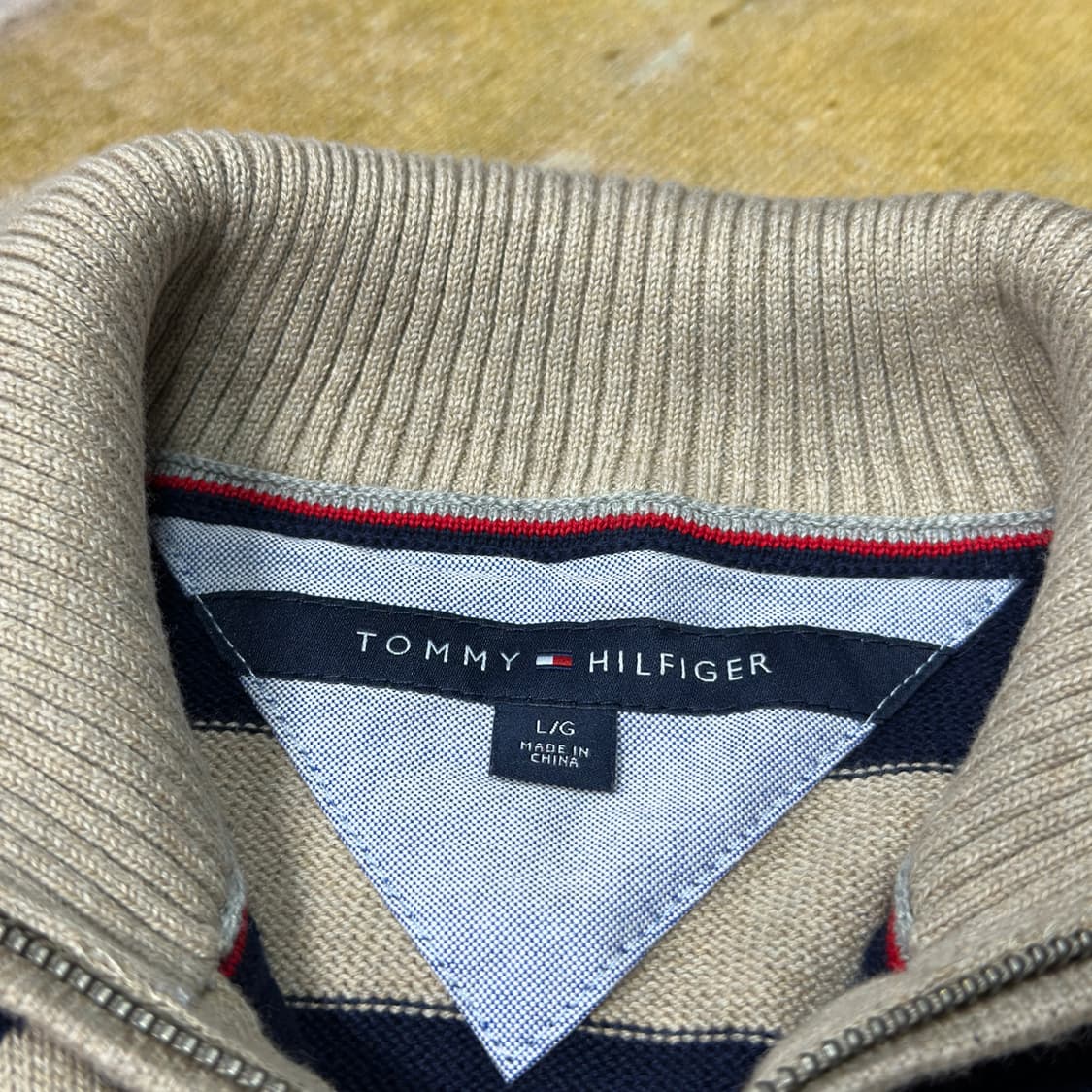 타미힐피거 단가라 하프넥 니트 L 상품이미지3
