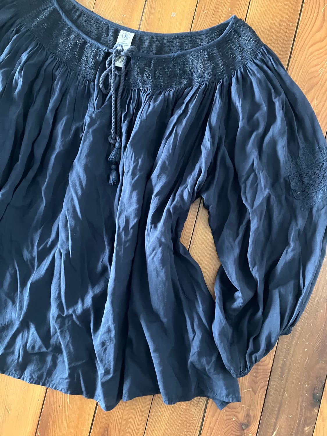 네이비 블라우스 상품이미지3