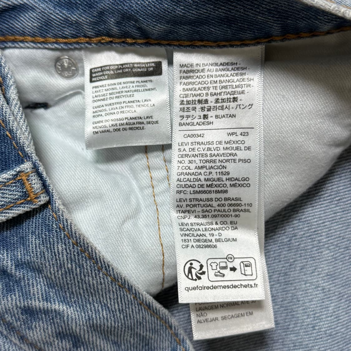 리바이스 505 연청 데님 32 상품이미지9