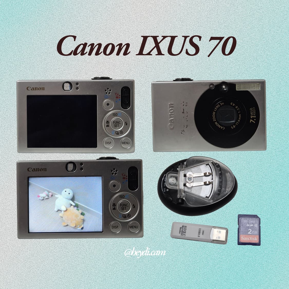 (강민경 아이브 리즈 은채) 캐논 ixus70블랙 상품이미지2