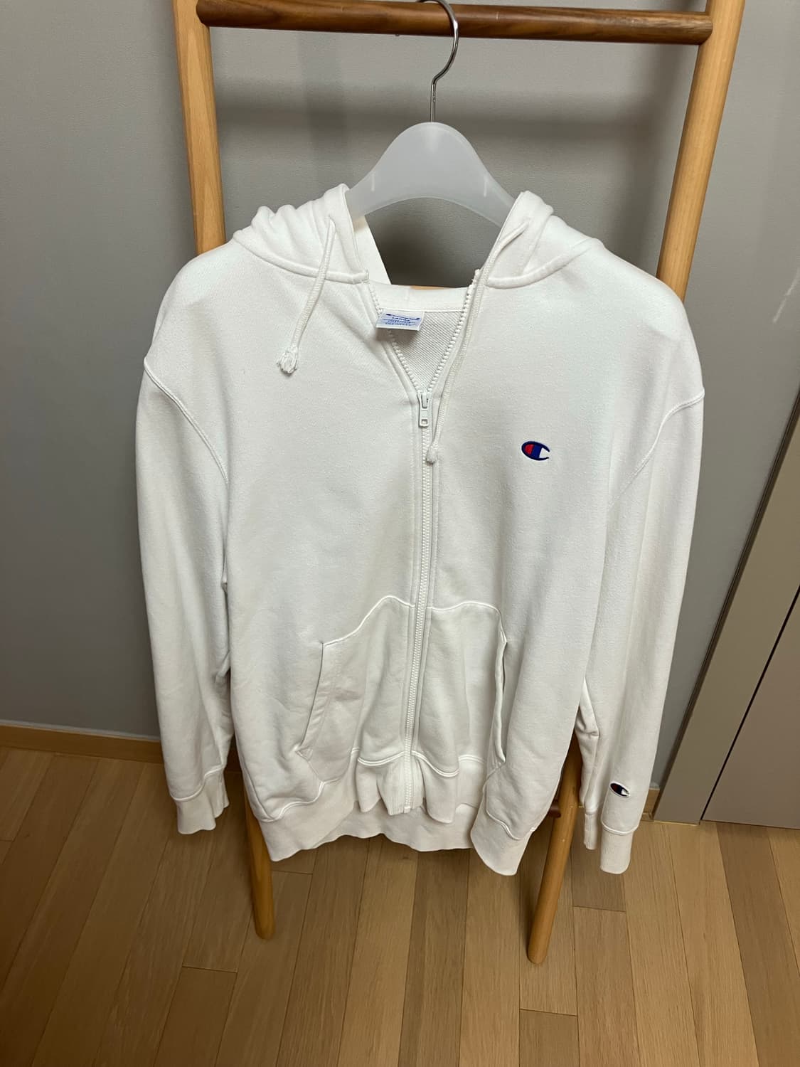 챔피온 C로고 후드 집업 White 상품이미지2