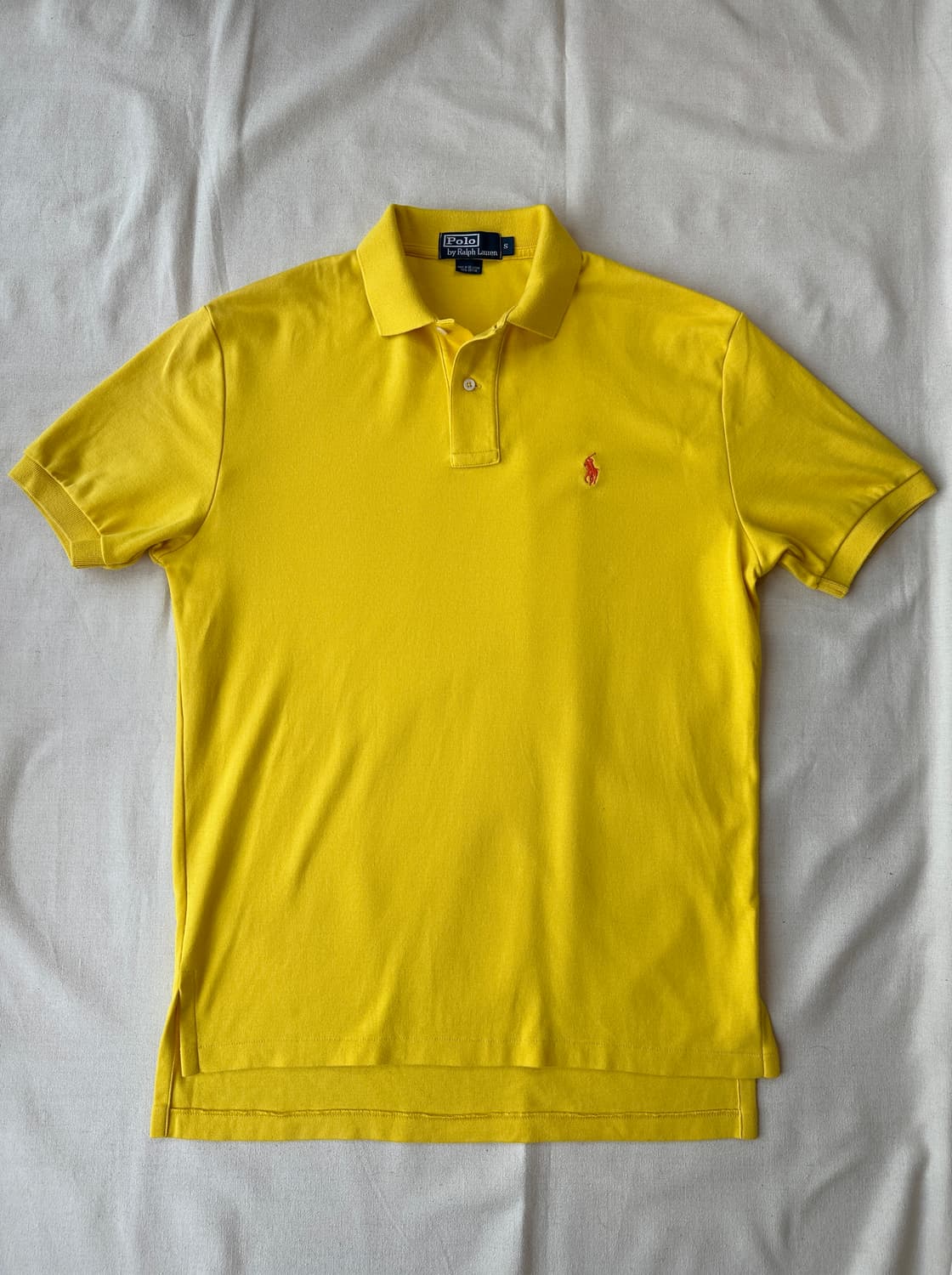폴로 랄프로렌 피케 반팔 카라티 옐로 S 상품이미지1