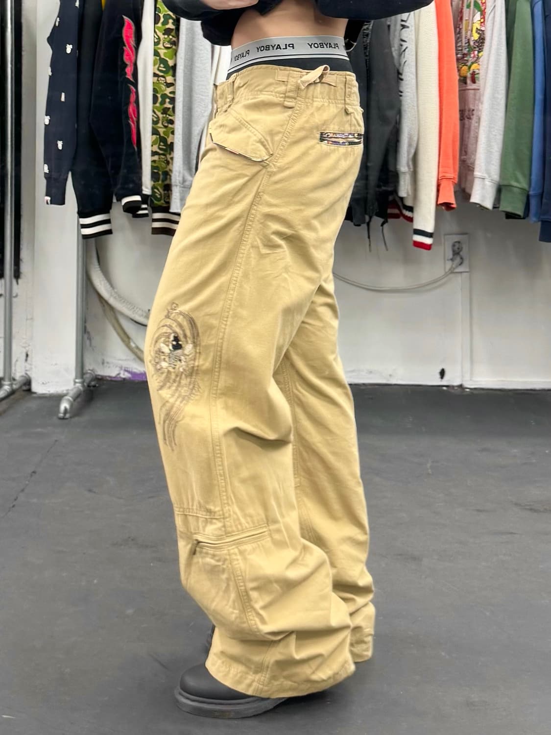 카라쿠리 타마시 오리엔탈 자수 팬츠 상품이미지4