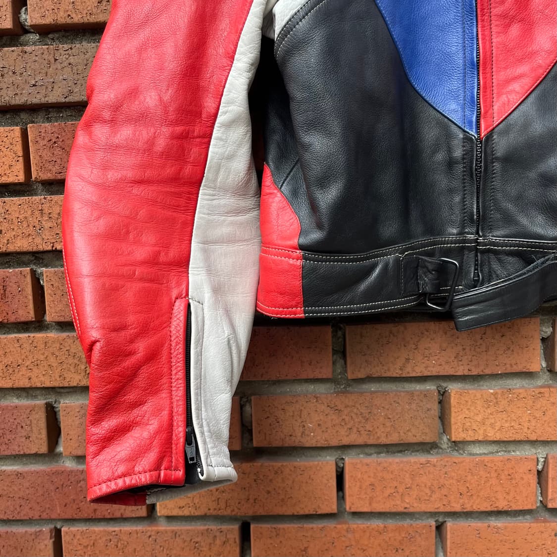 90s 빈티지 올드 가죽 레이싱 자켓 (100) 상품이미지3