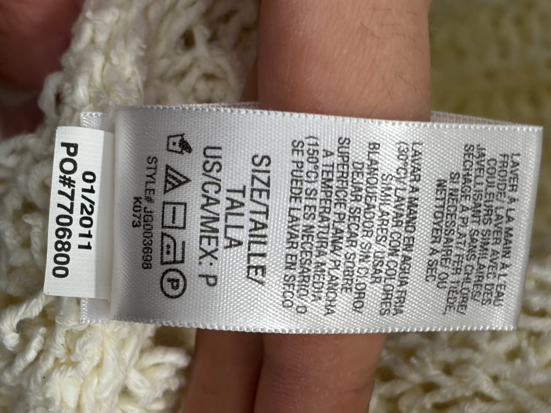 쥬시꾸뛰르 아이보리 니트 원피스 XS 상품이미지6