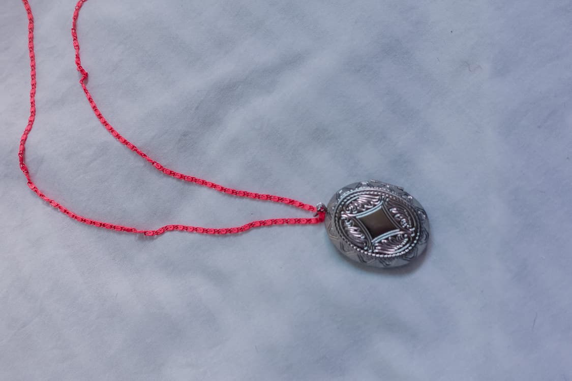 sliver pink charm necklace 상품이미지1