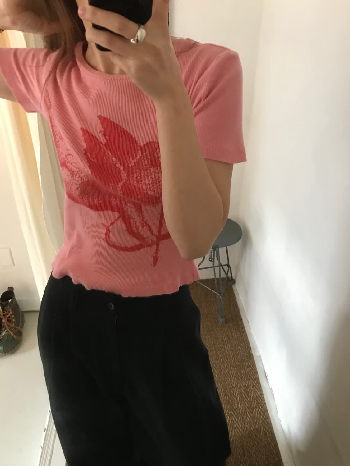 pink print t-shirt 상품이미지8