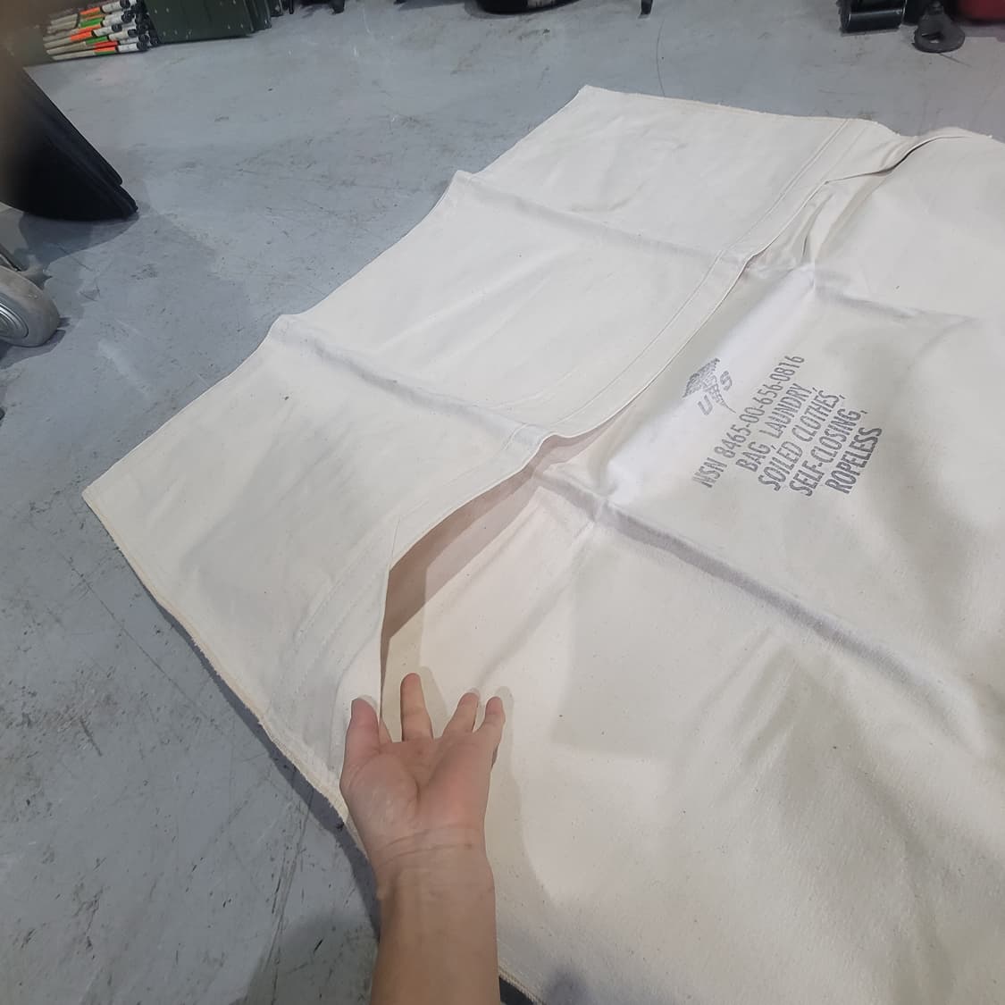 미군 빈티지 캔버스 세탁 가방 상품이미지3