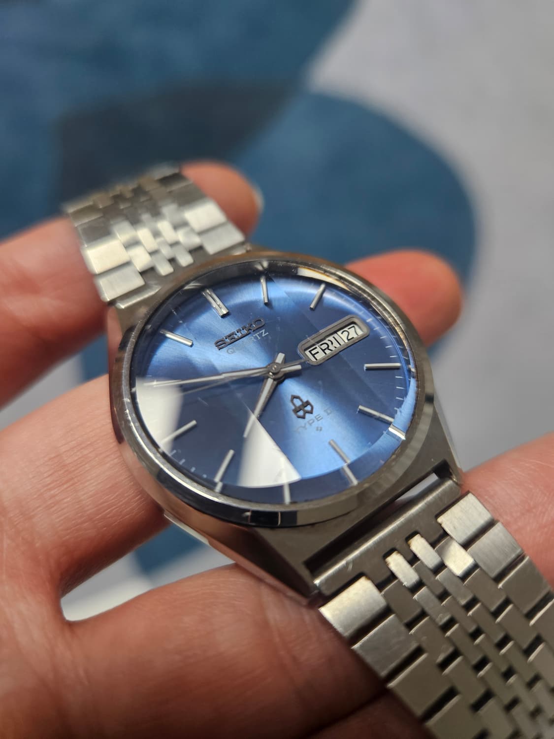 1977s 세이코 타입2 각유리 쿼츠 빈티지 시계 상품이미지2