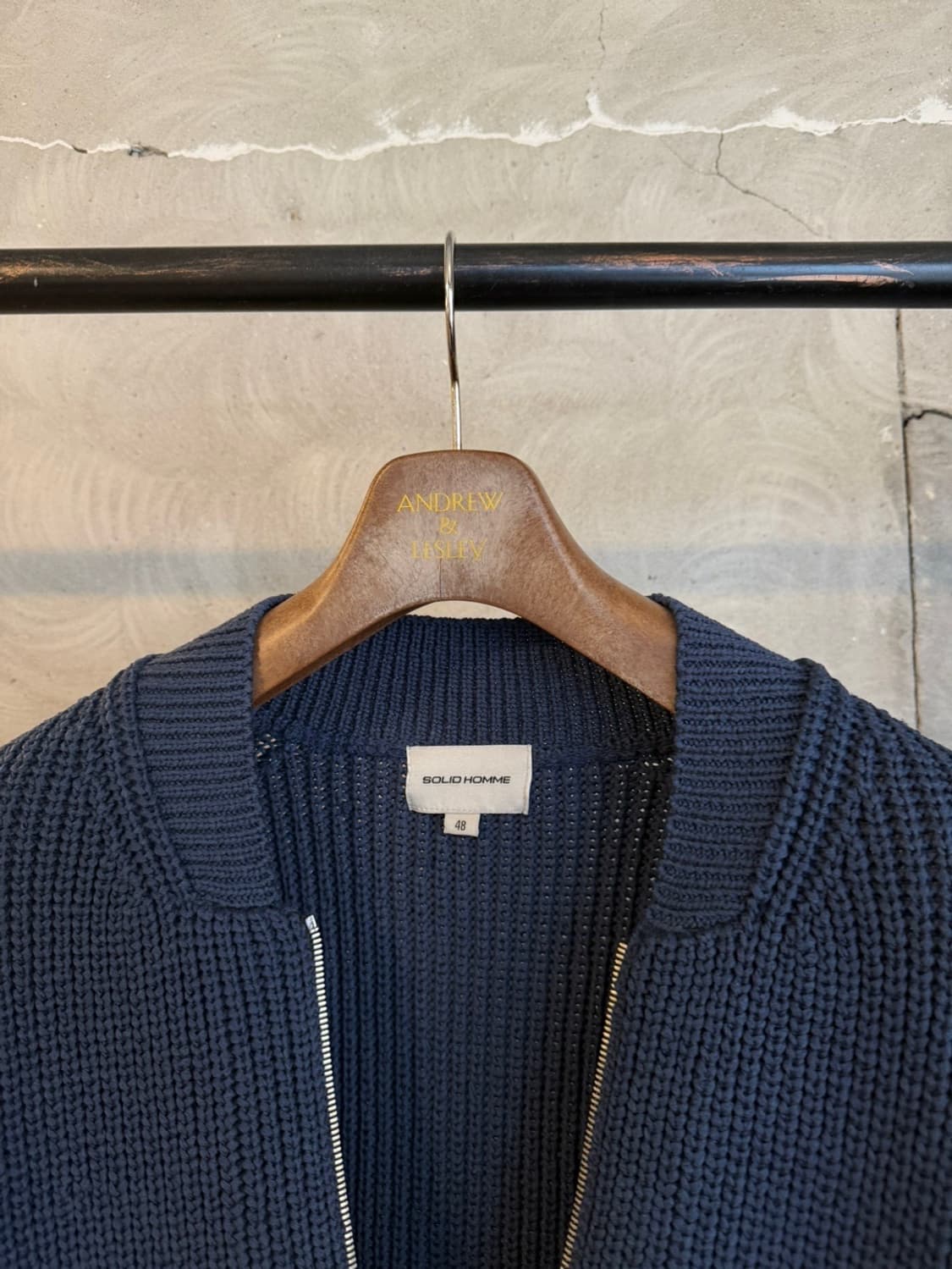 솔리드옴므 짚업 가디건 100 상품이미지4