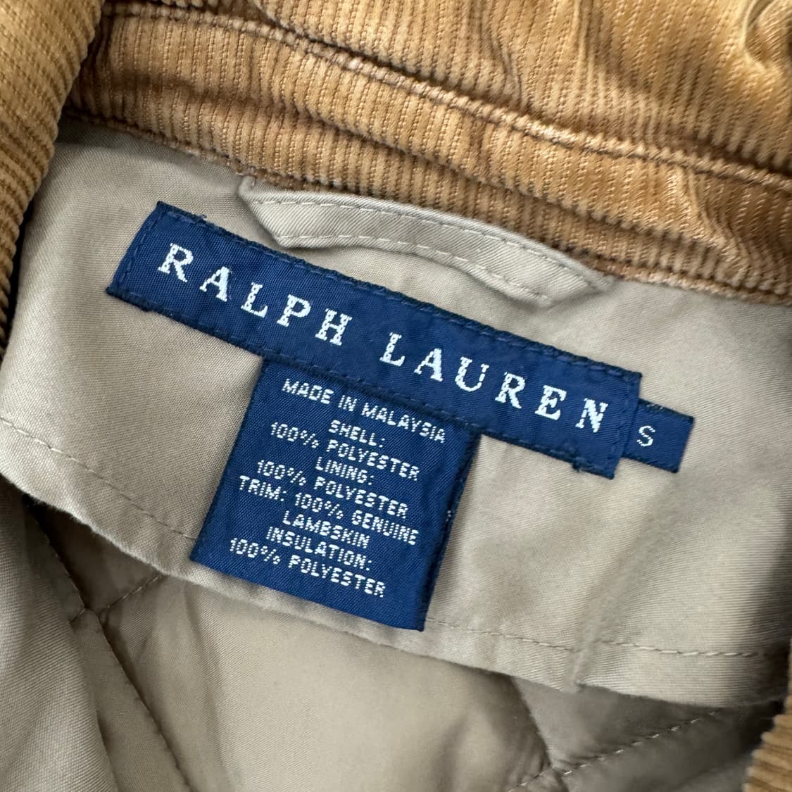 여성용 S(95) 폴로 랄프로렌 퀼티드 빈티지 자켓  상품이미지5
