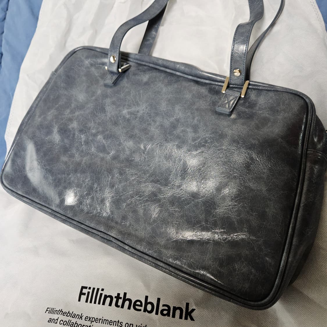 필인더블랭크 PK 숄더백 데님블루 상품이미지2