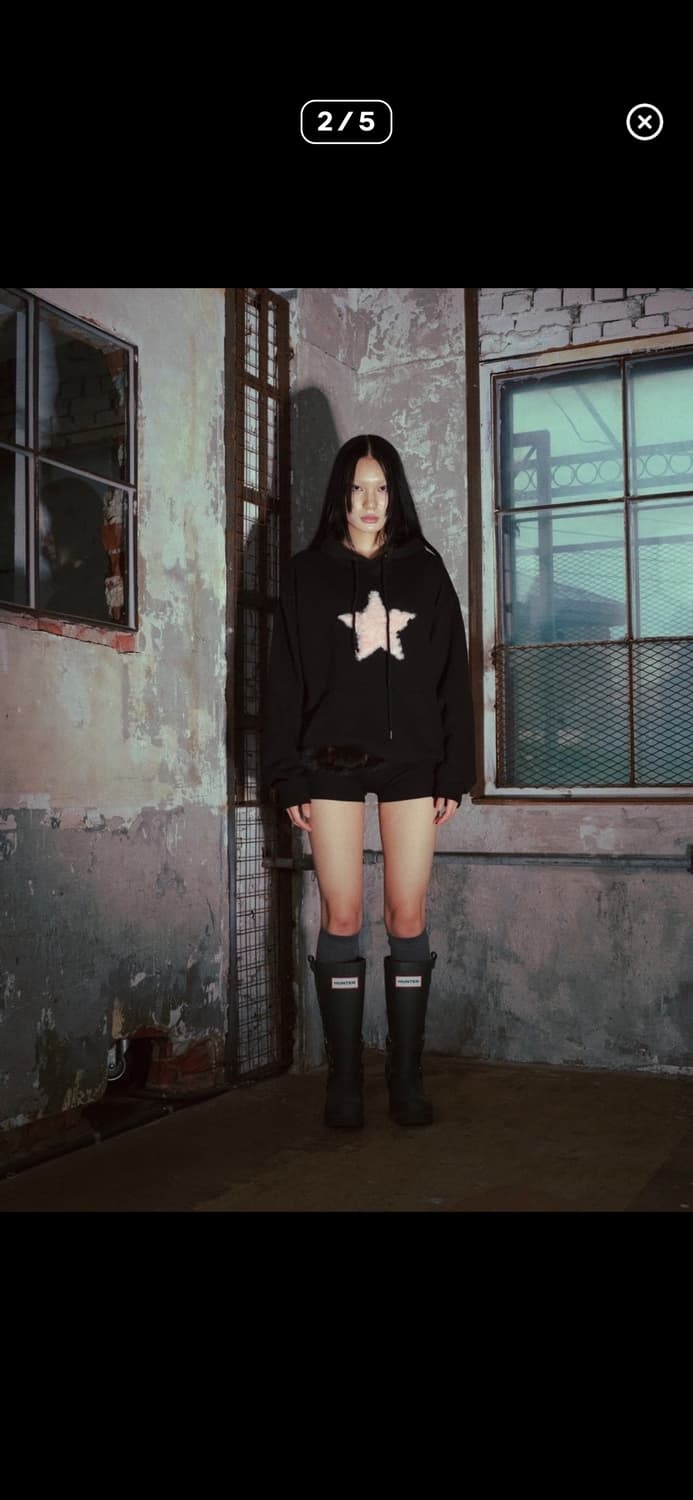 단종급처)락앤롤 별 퍼 후드티 미스치프 보헤미안서울 코이세이오 쓰리타임즈 상품이미지2