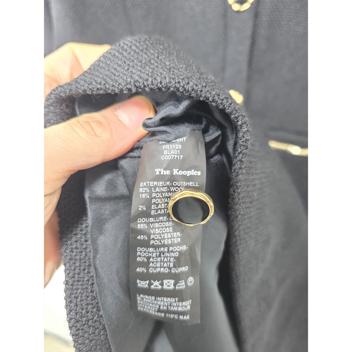 택포_ 한섬 더 쿠플스 블랙 트위드 원피스 S 상품이미지3