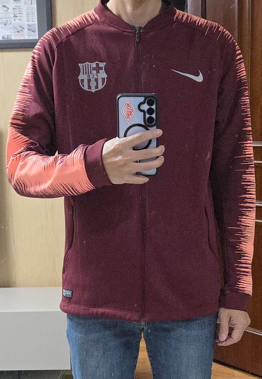 (착샷) 나이키 바르셀로나 유니폼 져지 트랙탑 드릴탑 18-19 상품이미지9