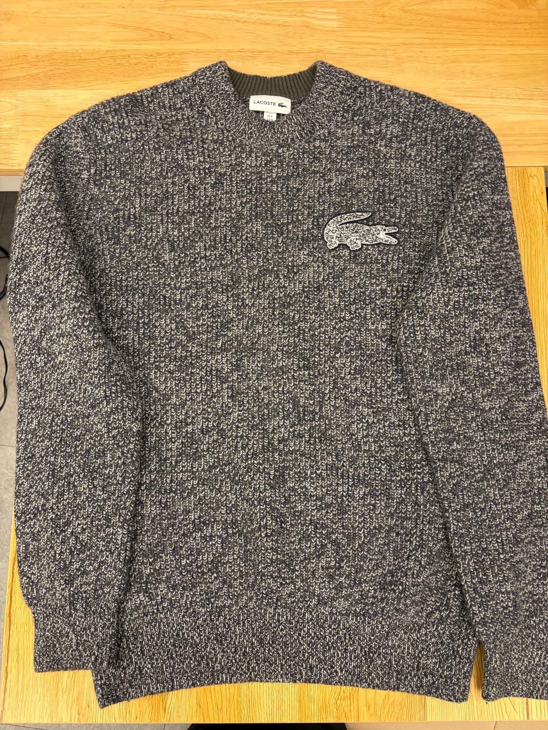 [M] 라코스테 멜란지 부클 크록 풀오버 니트 상품이미지2
