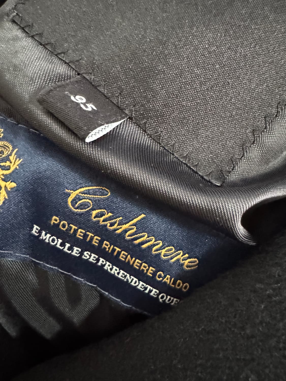 지오송지오 캐시미어 혼방 투 버튼 싱글 울 코트 블랙 95 상품이미지6