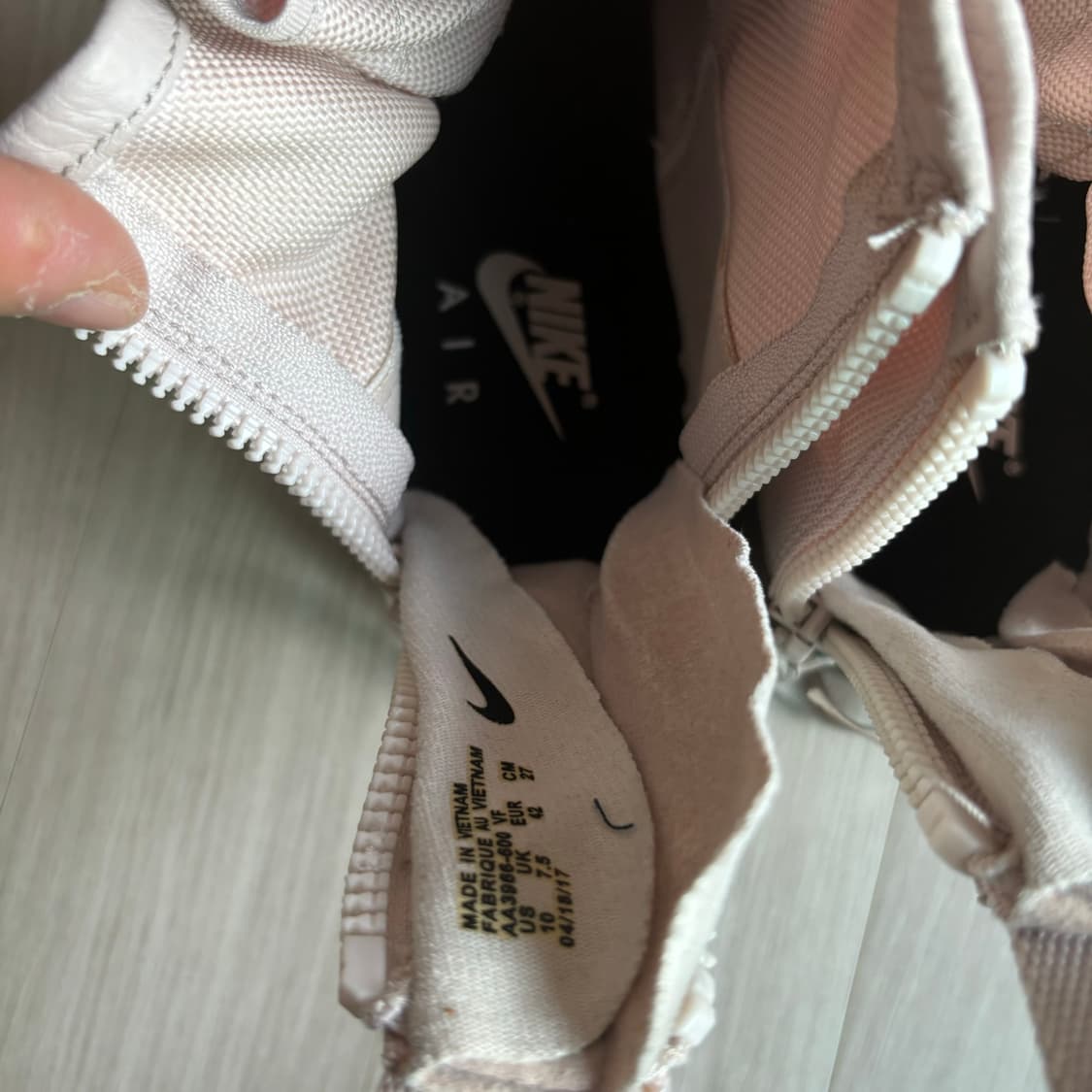 나이키 에어 포스 1 미드 270 핑크 그레이솔 백지퍼 남녀공용 가능 상품이미지7