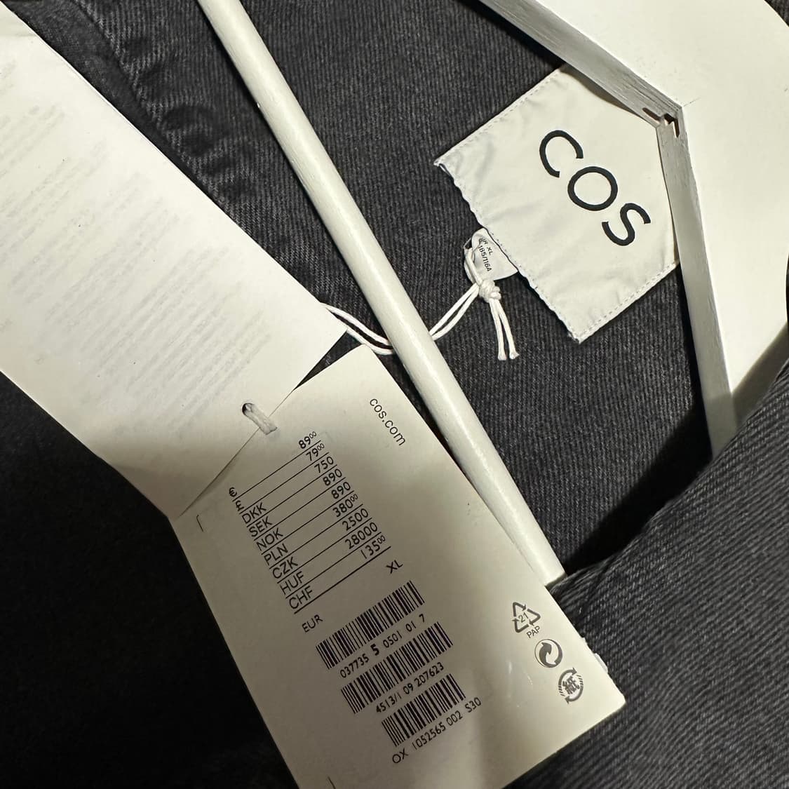 [XL] COS 코스 투웨이 데님자켓 블랙 상품이미지4