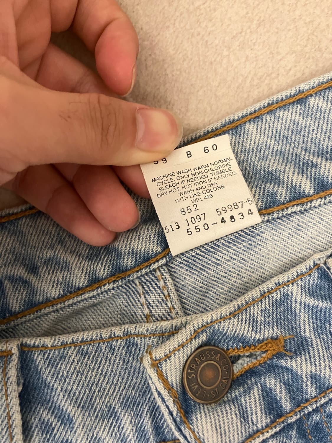 90s Levi’s 550 sky blue jeans (USA) 상품이미지6