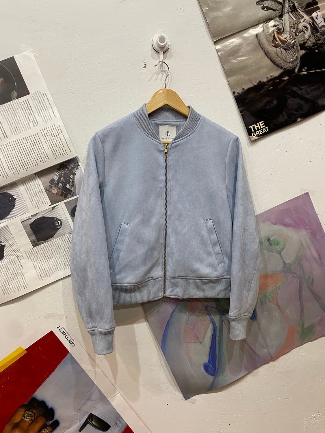 Suede Blouson Skyblue 상품이미지1