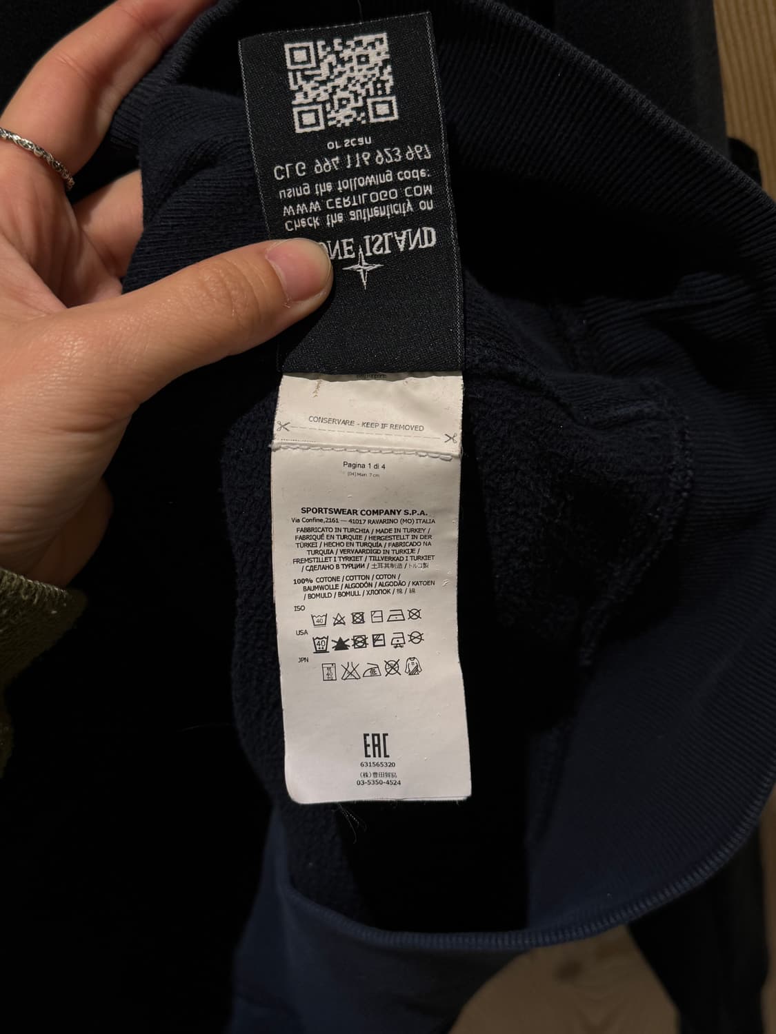 스톤아일랜드 나침반 패치 맨투맨 상품이미지10