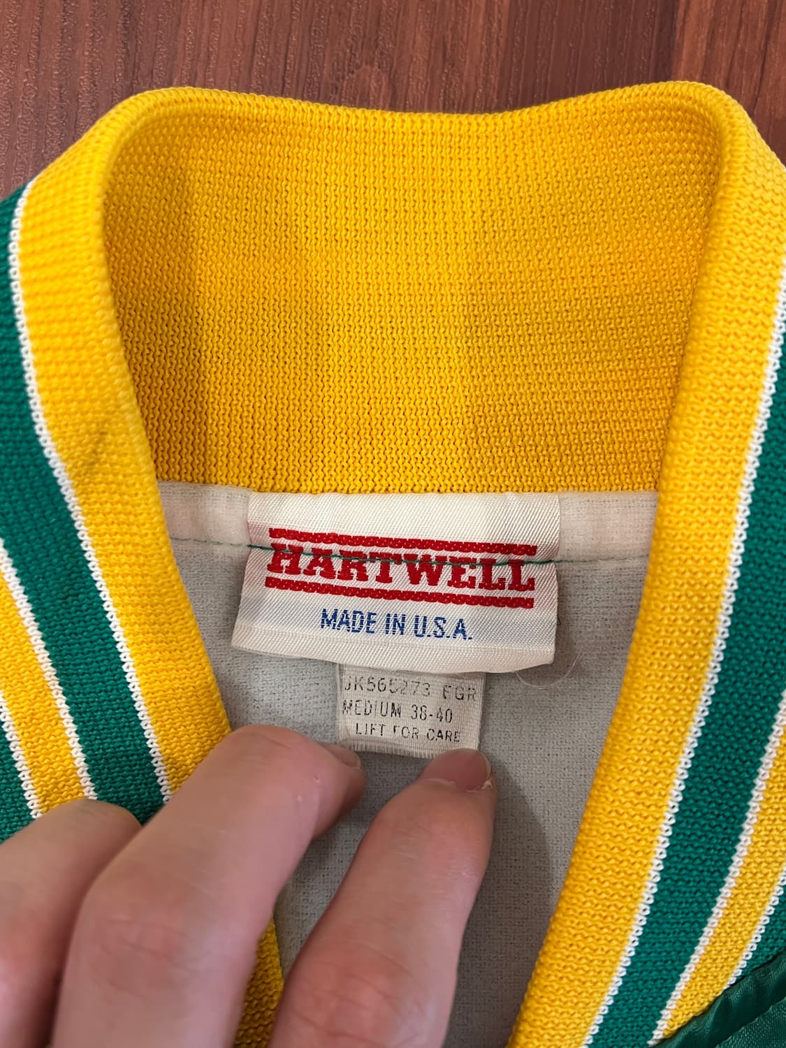 80s HartWell 하트웰 YARRET 스타디움 새틴 자켓 (USA) 상품이미지10