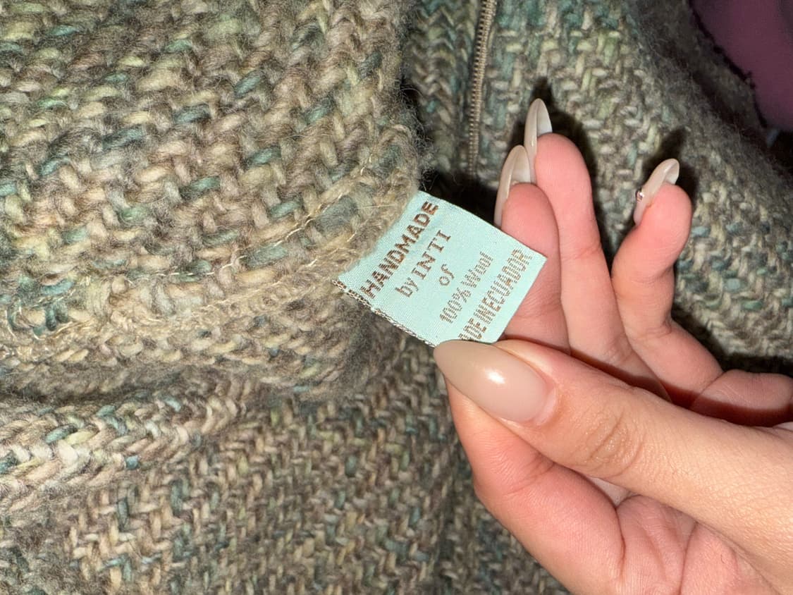 울 100 핸드메이드 양털 후드집업  상품이미지4