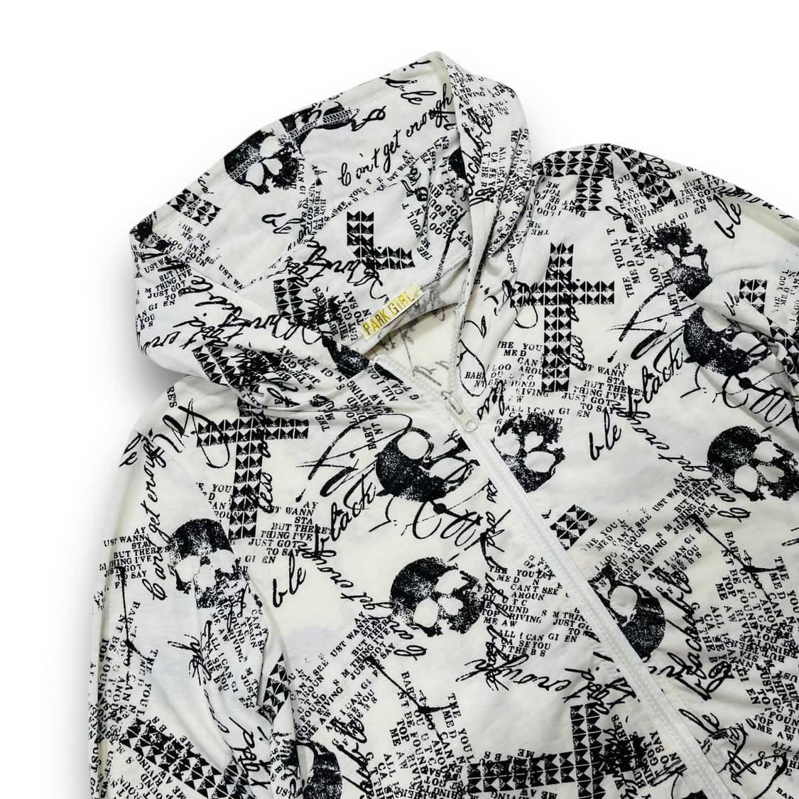 Park Girl Punk skull cross hooded zip-up 상품이미지3