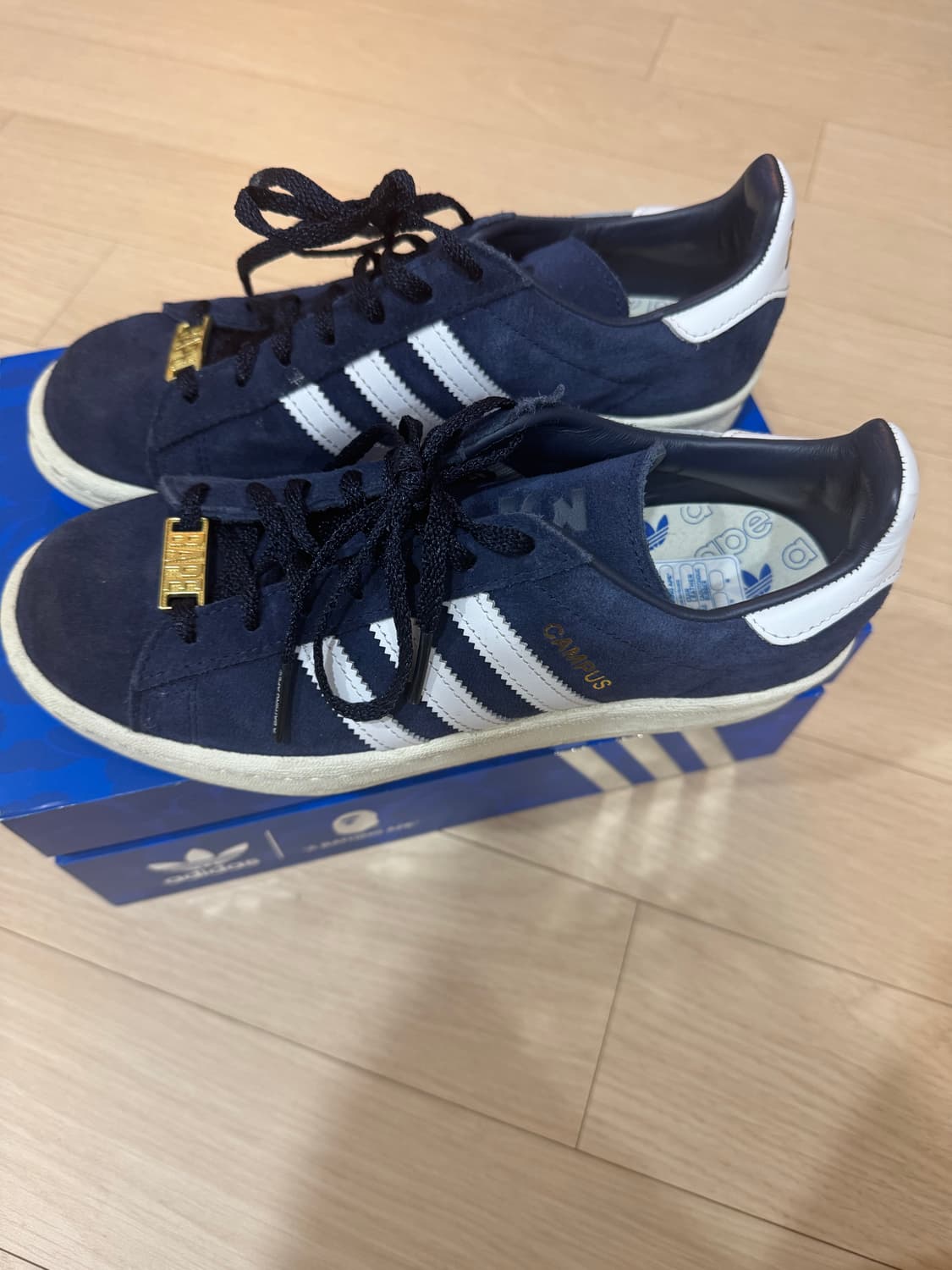 아디다스 베이프 캠퍼스 80s 네이비 235 상품이미지1