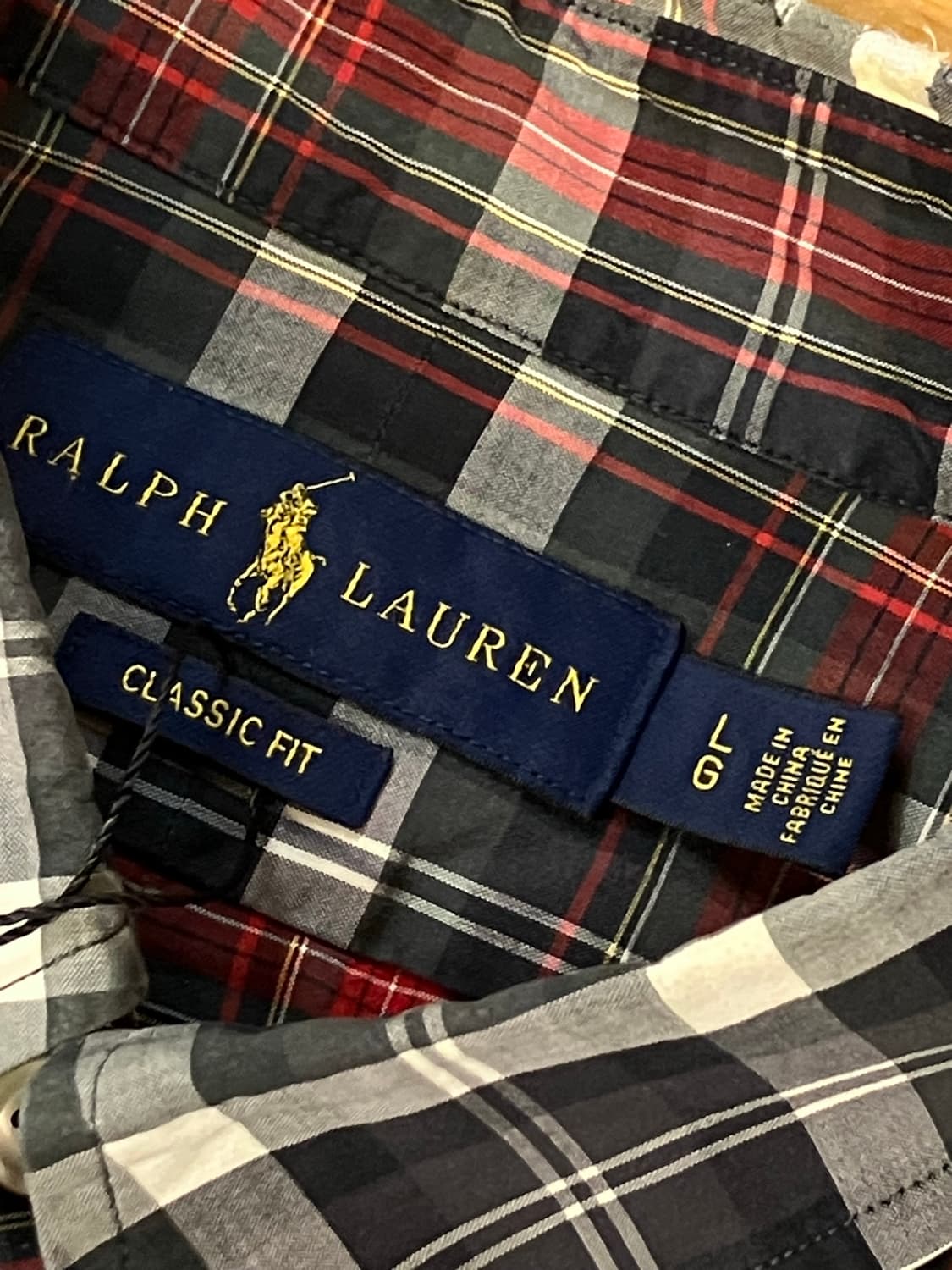 폴로 랄프로렌 체크 셔츠 블랙 L #csz2015 상품이미지5