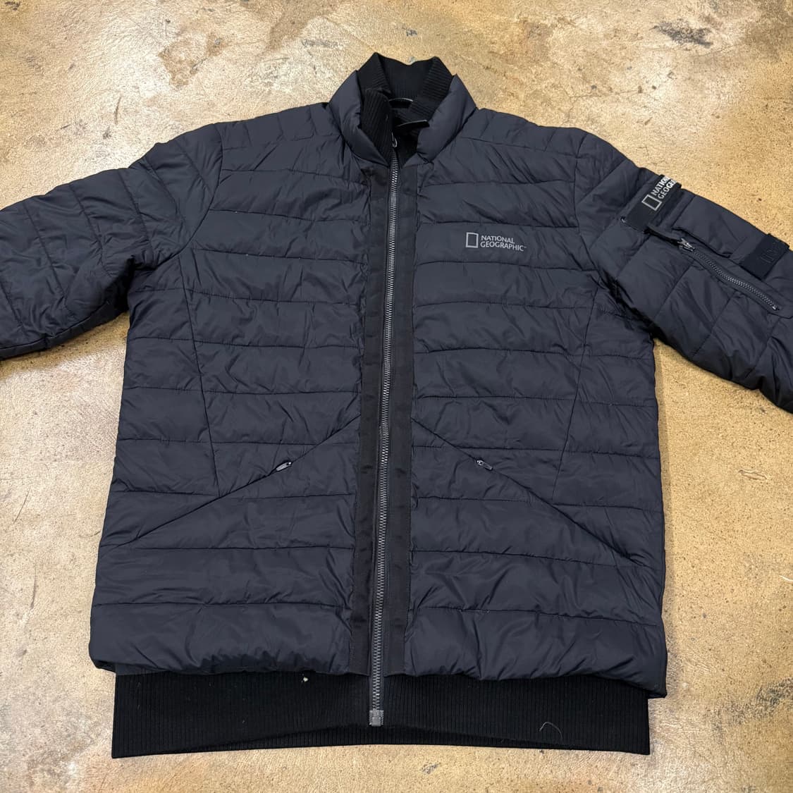 [정품/M] 내셔널지오그래픽 블랙 경량 패딩 자켓 b17 상품이미지3