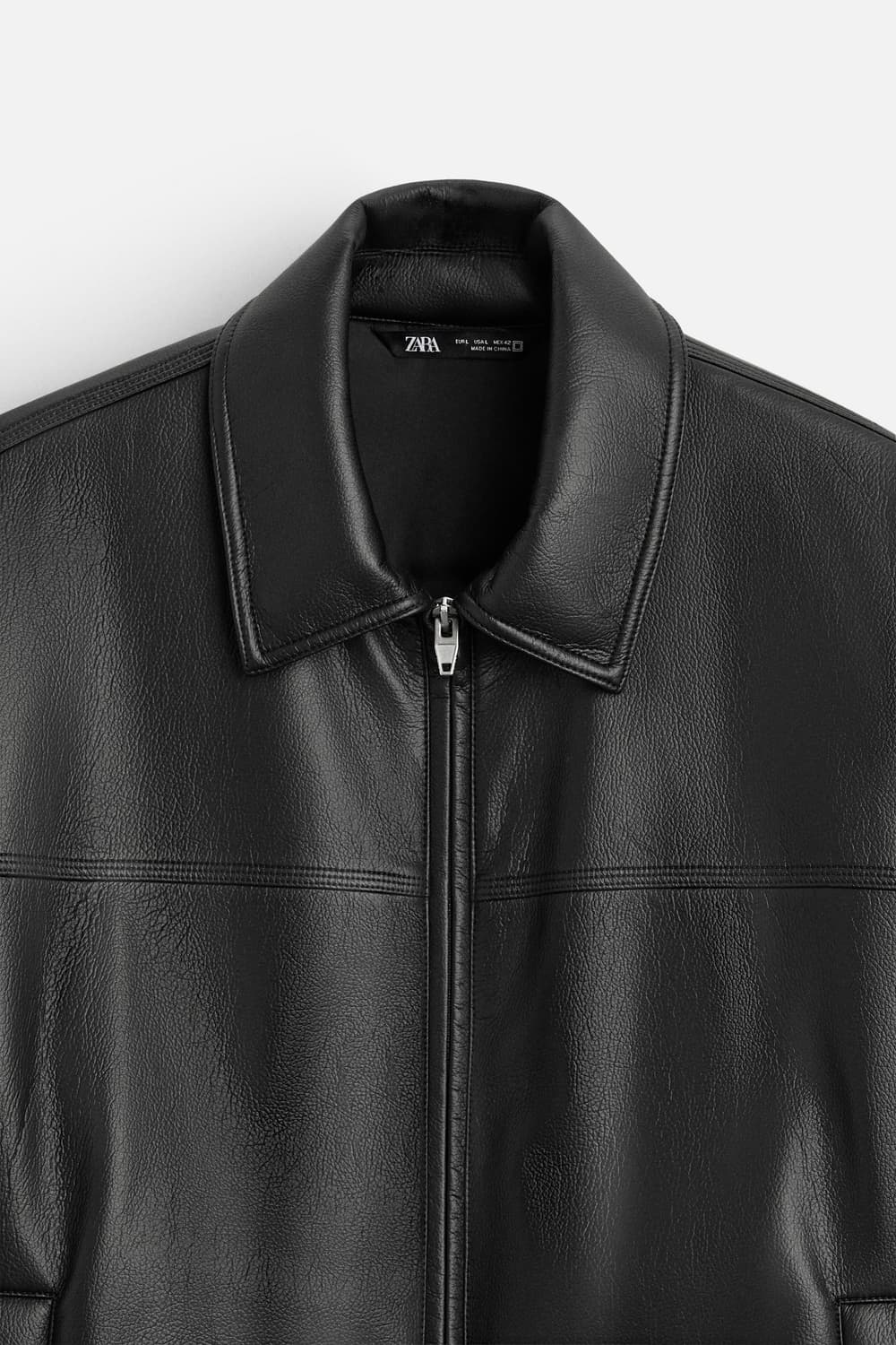 자라 페이크 레더 블랙 자켓 상품이미지5